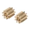 Motor Pinion Gear Brass Replacement for Duplo Intelli Lok Module 0.5 9 Teeth Brass Gear Drive Gear Engine Gear Motor Pinion