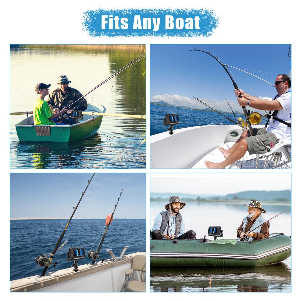 Основание крепления эхолота с вращением на 360 градусов, регулируемая стойка для эхолота, монтажный кронштейн для лодки, каноэ, каяка