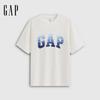 Gap Унисекс Футболка с коротким рукавом, вышитой вышивкой с логотипом и градиентом