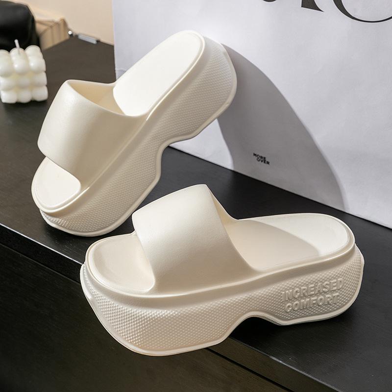 Women's Summer 2024 Thick-Soled Eva High-Heeled Beach Sandals - Heightening, Anti-Slip Design