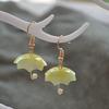 Mini Creative Simulation Umbrella Earrings, Unique Ethnic Style 3D Contrast Color Sun Umbrella, Elegant Pearl Drop Earrings for Women