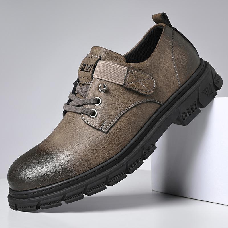 2025 Новая Роскошная Мужская Кожаная Обувь Деловая Повседневная Дышащая Британский Стиль Повседневная Обувь Мягкая Подошва Универсальная Рабочая Обувь