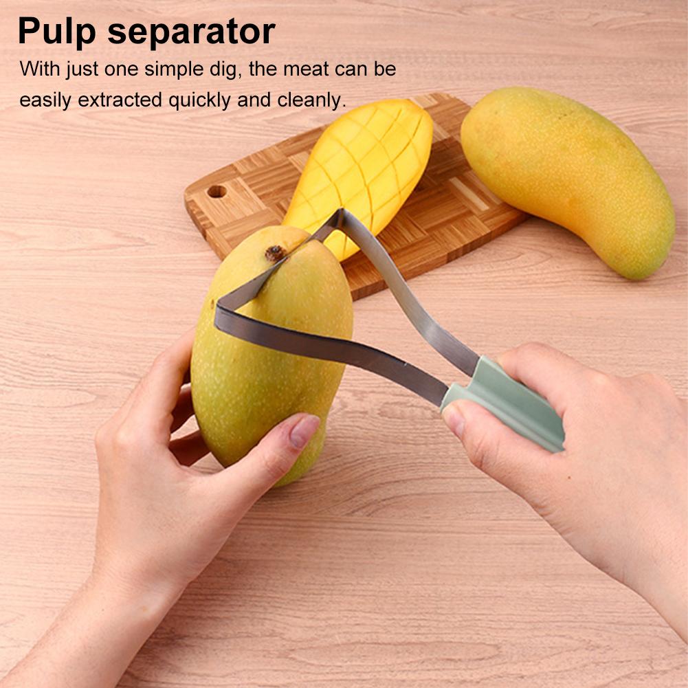3-в-1 Слайсер для манго, Овощечистка, Слайсер для фруктов с лезвием из нержавеющей стали, Инструмент для удаления косточек, для резки арбуза, слайсеры для персиков и многое другое