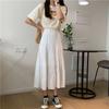 Summer Women's Patchwork Half-body Skirt Literary Fresh Long Skirt High Waist A-line Large Swing Skirt Casual Skirt