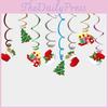 Creative Christmas Hanging Decorations For Kids School Festive Spiral Banners And Triangle Flags