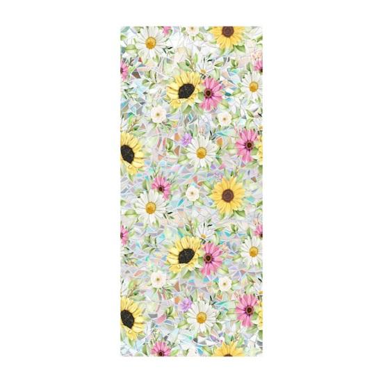 Цветочная витражная пленка для окон Лотос Ипомея Цветочная статическая наклейка на окно Снимаемая Декоративная Статическая наклейка Блокирующая УФ-излучение Наклейки для приватности для гостиной