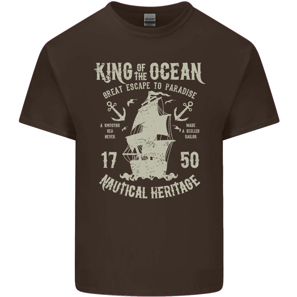 Sailing King of the Ocean Sailor Boat Unisexs Light Cotton TShirt