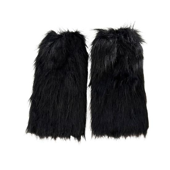 Пушистые гетры женские ретро лохматые гетры зимние плюшевые гетры из искусственного меха пушистые чехлы для обуви для свиданий, вечеринок, уличной одежды