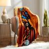 African Woman Flannel Blanket – Vibrant Soft Throw – Multi-Purpose for Couch Bed Camping – Warm Stylish Home Decor