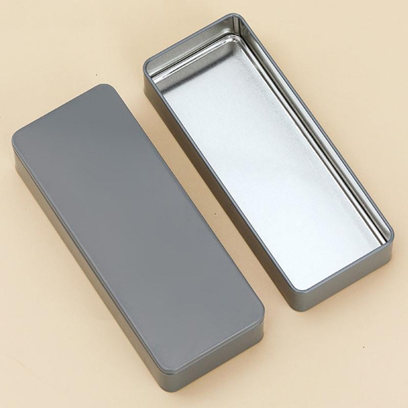 Многоцветный металлический прямоугольный контейнер для хранения с крышкой для маленьких коробок