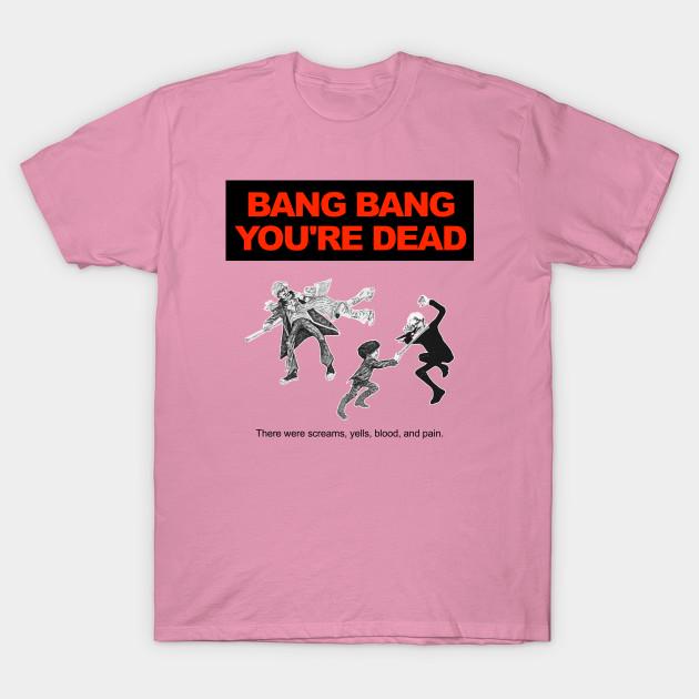 Футболка женская Bang Bang Youre Dead черная с надписью Harajuku Print Kawaii футболка летняя с коротким рукавом женская футболка топ футболка