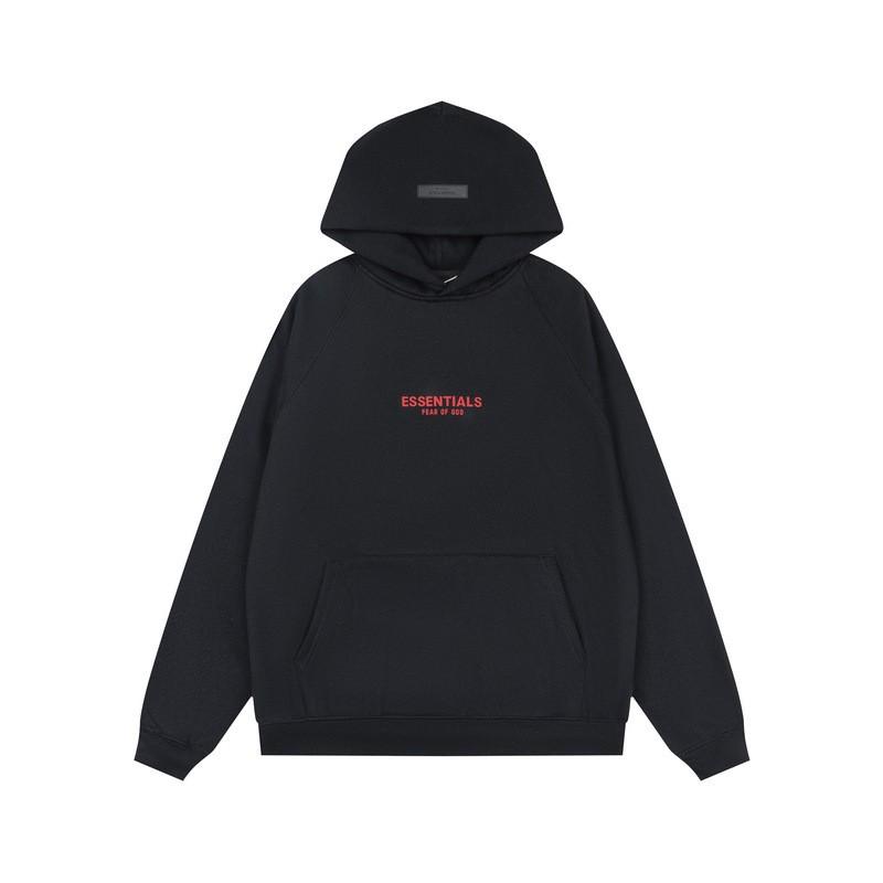 Unisex FOG Essentials 3D Silicone Letter Hooded Sweatshirt Jogger Set Warm Fleece Lined Casual Outfit Winter