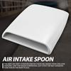 KATUR Universal Car Decorative Air Flow Intake Hood Scoop Vent Turbo Bonnet Cover White