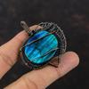 Neon Flash Labradorite Pendant Copper Wire Wrapped Pendant Handmade Pendant Gemstone Copper Jewelry For Gift Unique Pendant Designer Jewelry