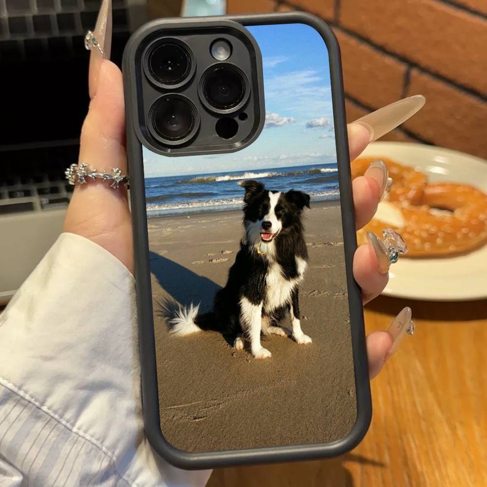 Border Collie Dog Soft Silicone Case For iphone 17 Air 16 15 14 13 12 11 Pro Max Plus Shockproof TPU Phone Cover
