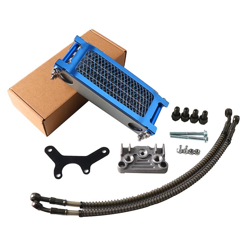 Oil Cooler Motorcycle Oil Radiator Kit Engine Cooling Universal For 50 110 125 140cc Motocross Dirt Pit Bike ATV Enduro Parts