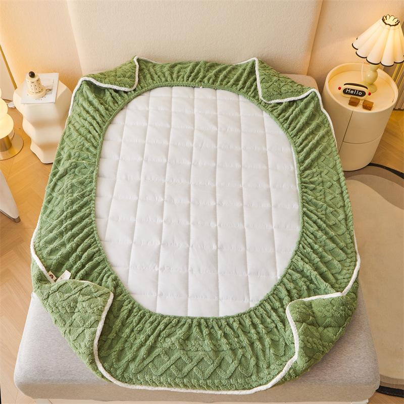 Высококачественный утолщенный наматрасник размера «queen», стеганый тафтовый флис, простыня на резинке с наволочкой, покрывало для односпальной/двуспальной кровати