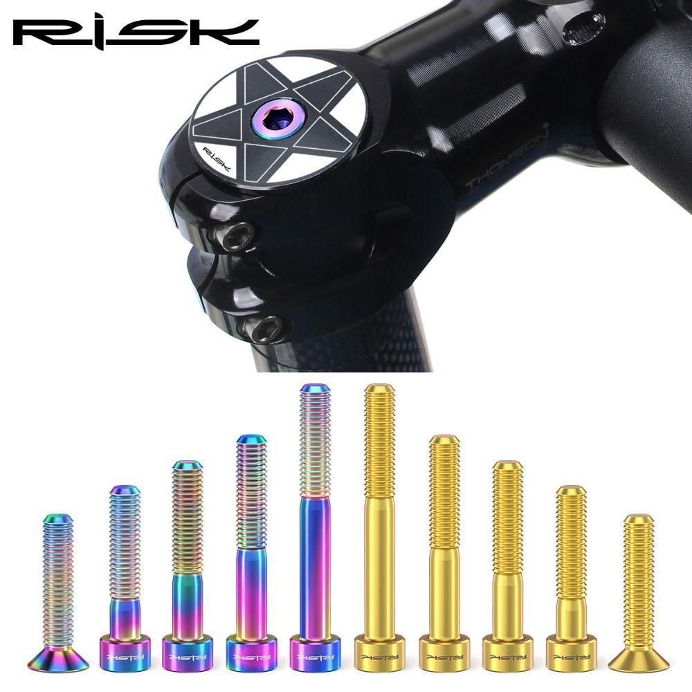 Rainbow Gold Titanium Bolts Taper Head Allen Key Bolts Durable Fixing Bolts  Bicycle Headset