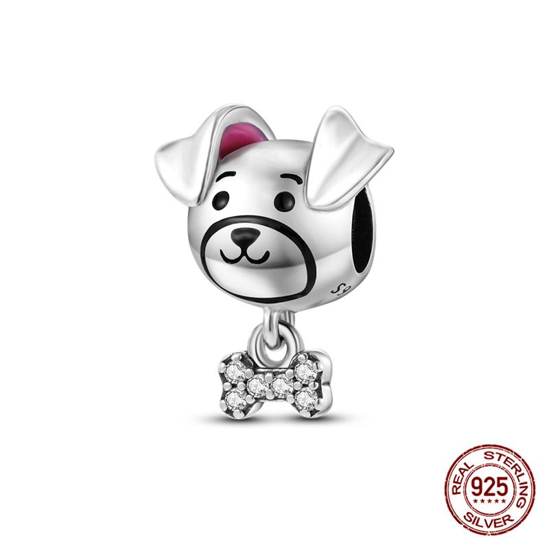 Original Owl Beads 100% 925 Silver Lucky Cat Elephant Charms Fit Original 925 Bracelet DIY Jewelry Making Women's Gift