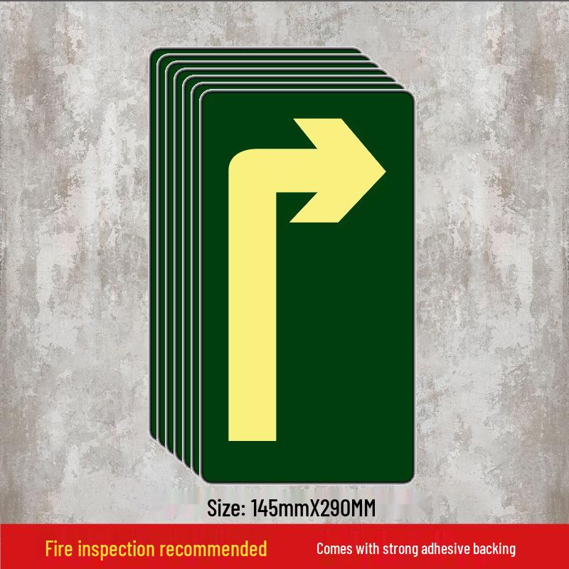 Luminous Self-Adhesive Floor Sticker for Fire Exit and Evacuation Pathway