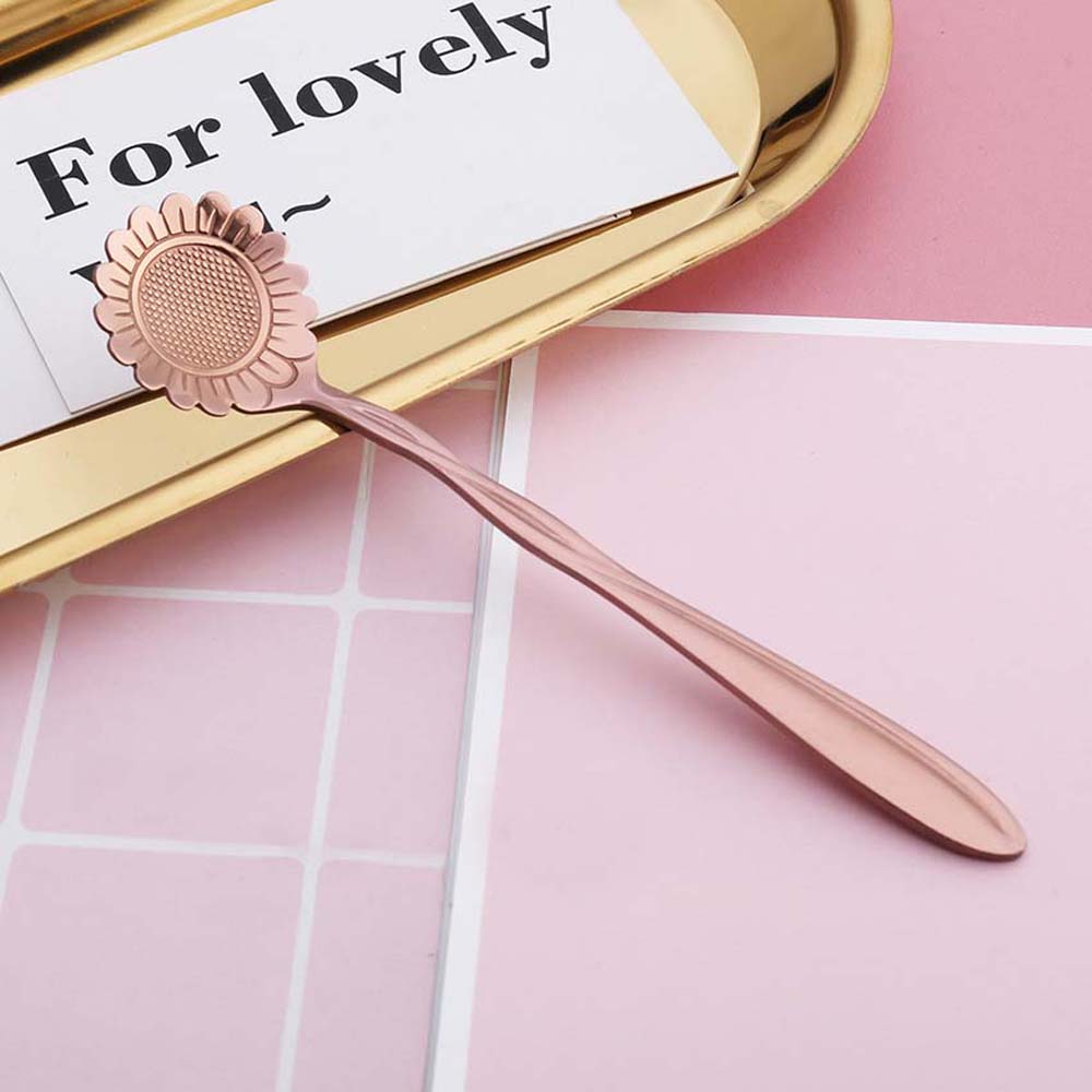 Dessert Mixing Spoon Stainless Steel Tableware Cutlery Set Flower Spoon Set Teaspoon Soup Spoon