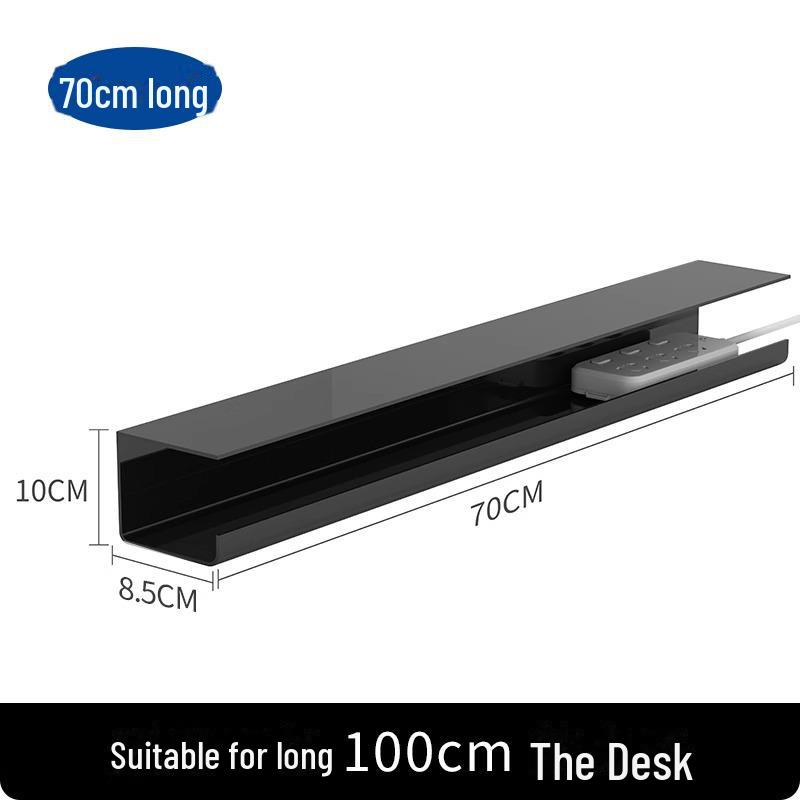 Under-Desk Cable Organizer: No-Punch Cable Management Box and Wire Storage for Computer Desks