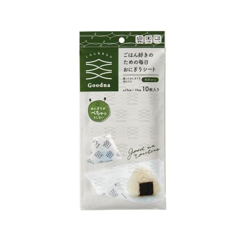 R(R) Goodna Onigiri Sheets for Rice Lovers, Logo Pattern, 19x19cm, Heat Resistant up to 130C, Cold Resistant up to -40C, Perfect for Outdoor Activit
