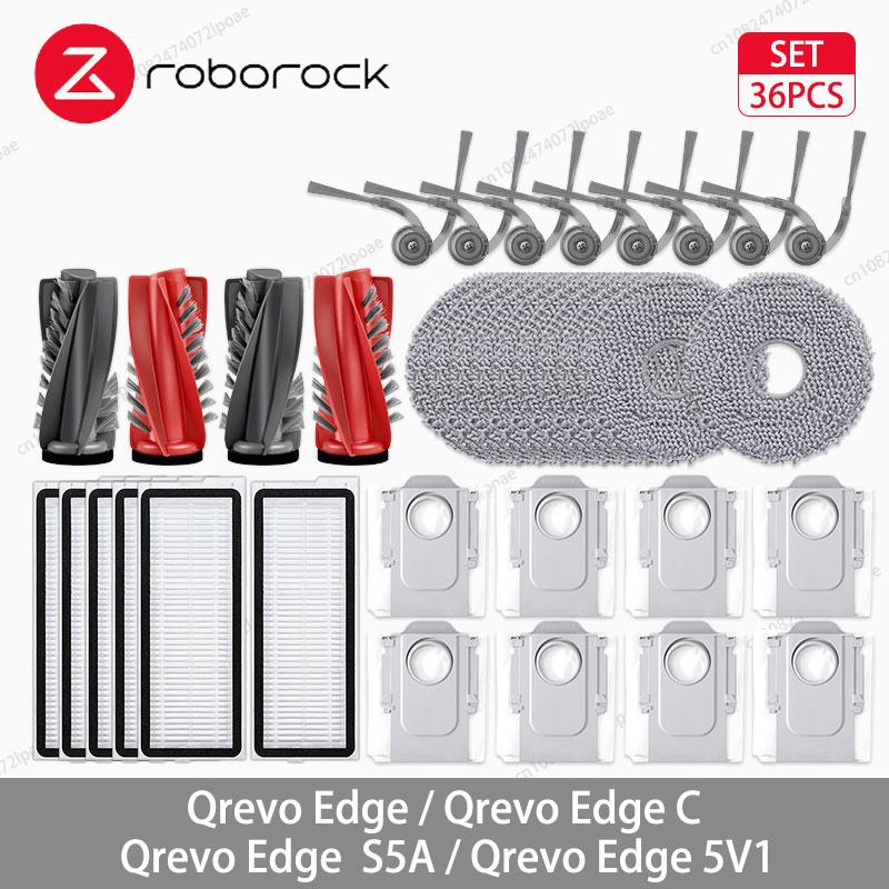 Roborock Qrevo Edge / S5A / 5V1 / Edge C Robot Vaccum Cleaner Accessories Main Side Brush Mop Cloth Dust Bag HEPA Filter Parts