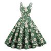 Women's Casual Fashion Print Sexy Off Shoulder Punk Retro Dress Retro Dress Dress