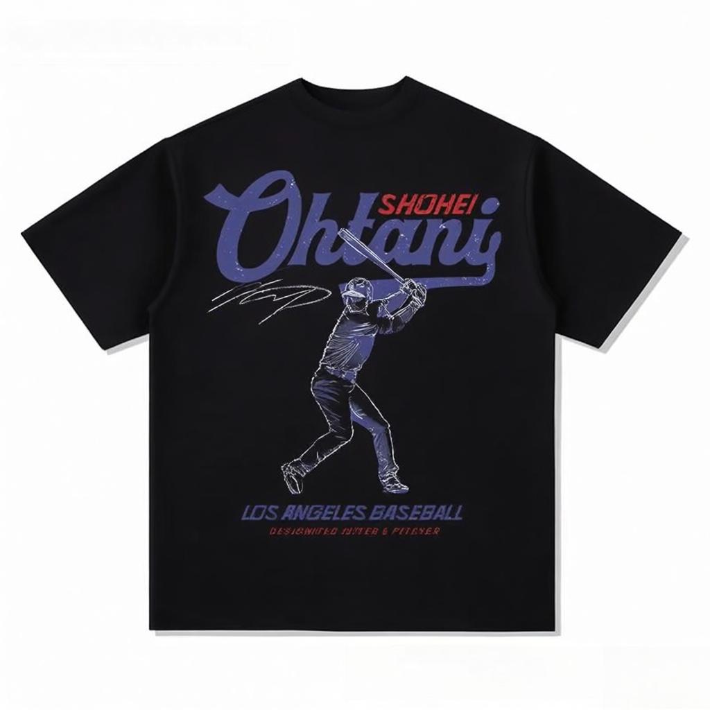 2026 New Shohei Ohtani Cotton T Shirt Baseball Star High Street Tshirt Breathable Top Adult Crewneck Casual TShirt