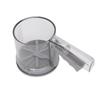 2 Layer Flour Sifter Baking Powder Sieve Stainless Steel Mesh One Hand Squeeze Mechanism for Flour Sugar Powder 