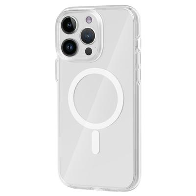 Магнитный чехол для iPhone 13 Pro Max, совместимый с MagSafe, прозрачная накладка для телефона из ПК+ТПУ