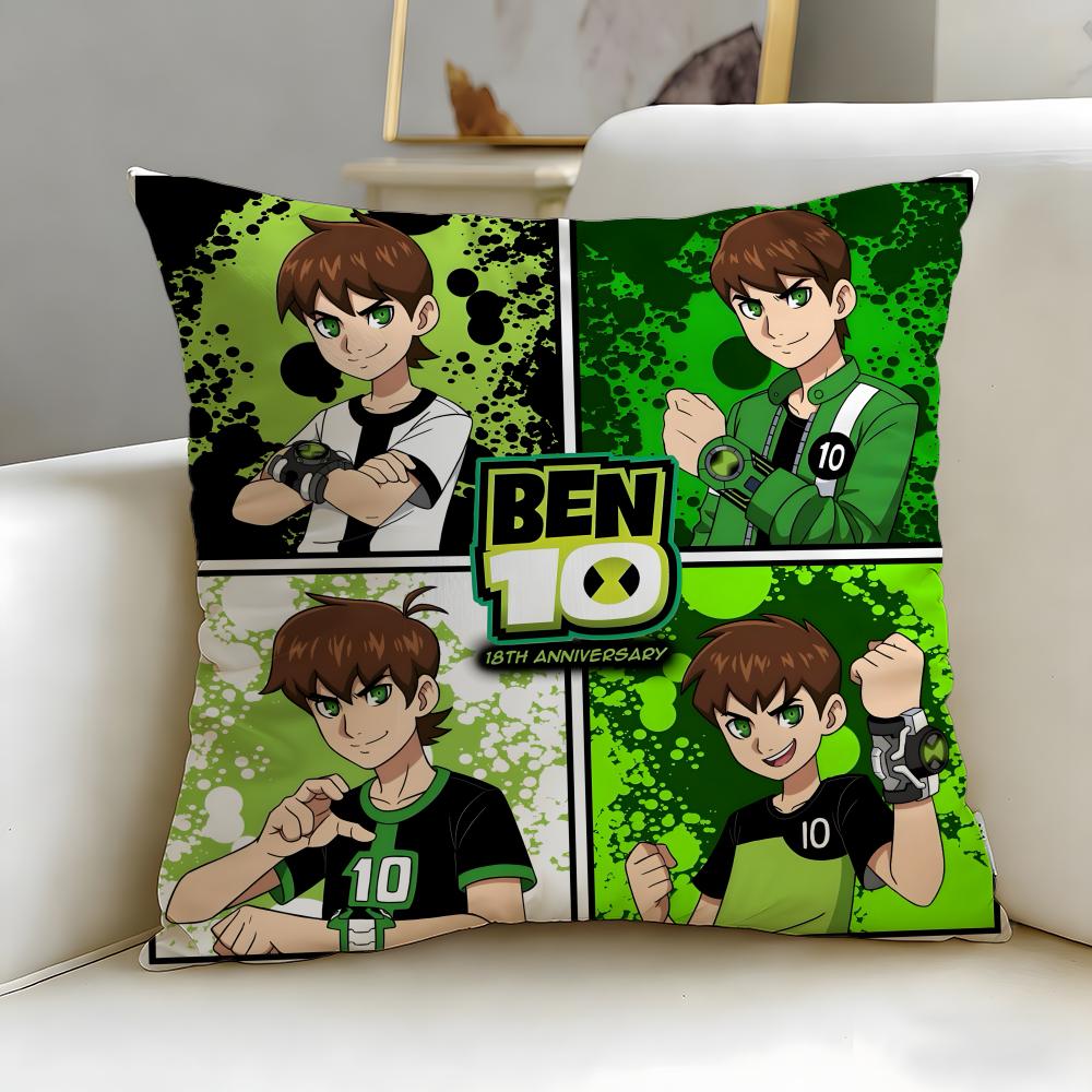 Классическая мультяшная наволочка Ben 10 Ultimate Alien Мягкая Легко стирается Подушка Универсальная для Дивана Кровати Путешествий и Офиса