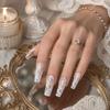 Laser Nail Stickers Black White Nail Decals Fashion Manicure Decals  Manicure DIY