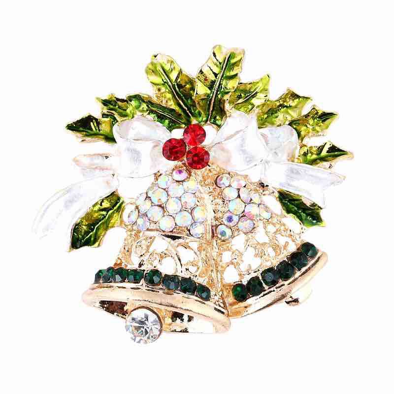 Fashion Simple Christmas Enamel Brooch Women Men Clothing Pins Jewelry