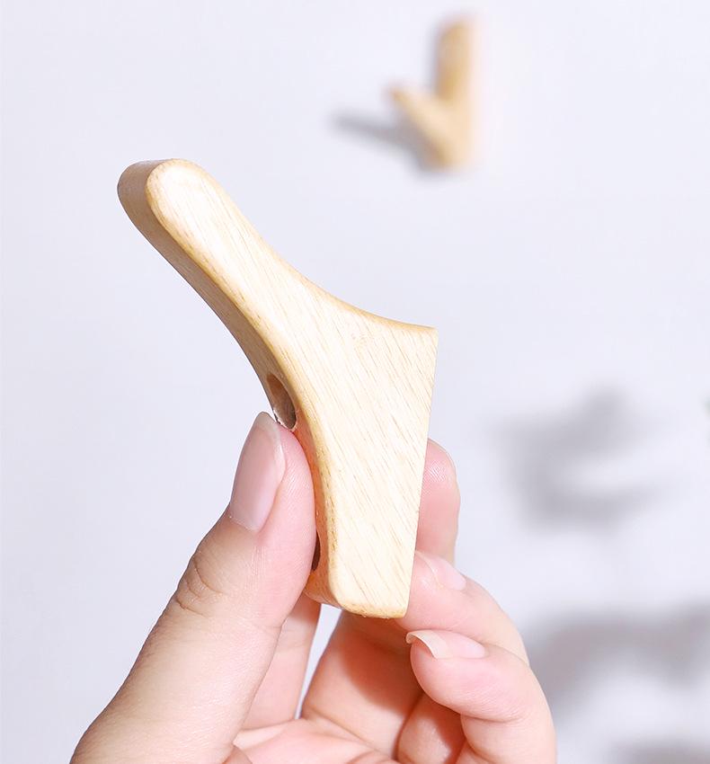 Настенный держатель-подставка из массива дерева для гуциня и крючок для аксессуаров