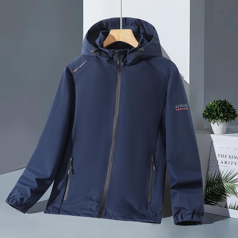 Новая весенняя куртка Мужская куртка Модная тонкая бархатная Молодежная с капюшоном Мужской худи