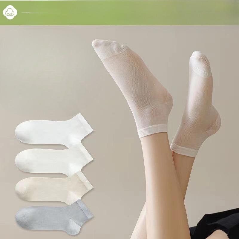 Female Summer Thin Style Breathable Moon Son Boneless Short Tube Cool Feeling Ice Socks