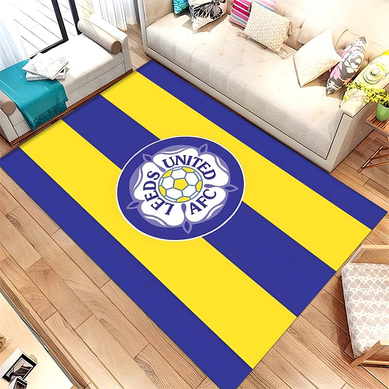 Leeds United Football Club (19) Rug Suitable For Living Rooms Bedrooms Computer Rooms Dining Areas And Placement Under Tables And Chairs Also An Ideal