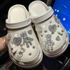 1 Set Glitter Love Bear Novelty Cute Shoe Croc Charms PVC Shoe Decorations Clogs Sneakers Slippers Accessories Kid Girl Gift
