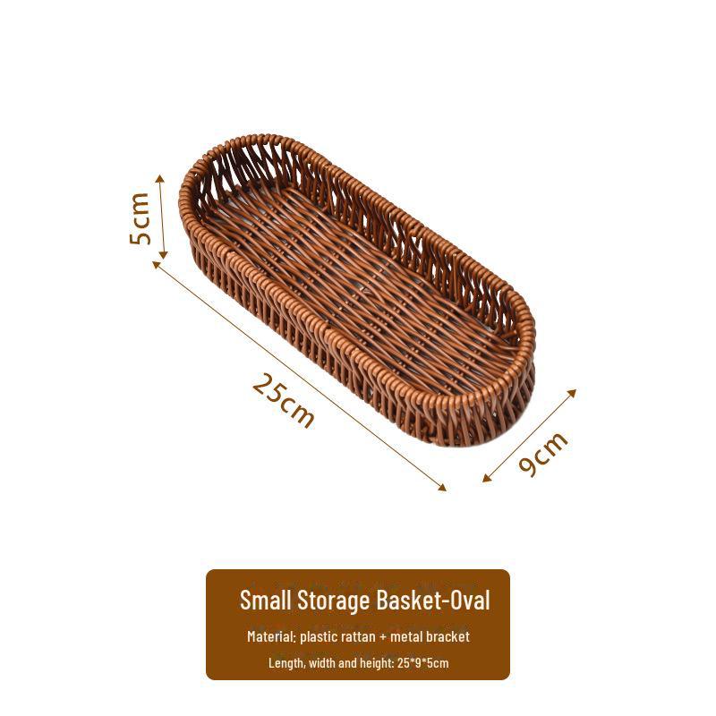 Органайзер для кухонных ящиков из искусственного ротанга: Корзина для хранения столовых приборов и принадлежностей