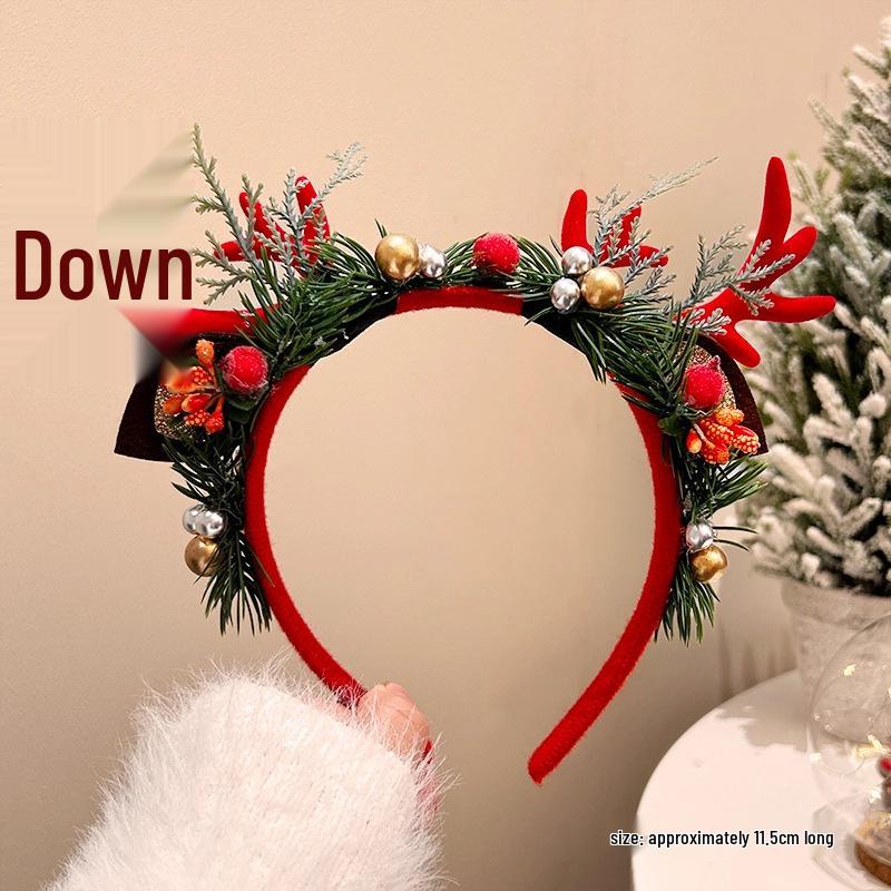 Children's Christmas Antler Headband Hair Clip - Festive Holiday Accessory