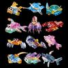 Small Particles Domestic Building Block Transparent Marine Life Toy Compatible Lego Puzzle Assembly Children'S Gift