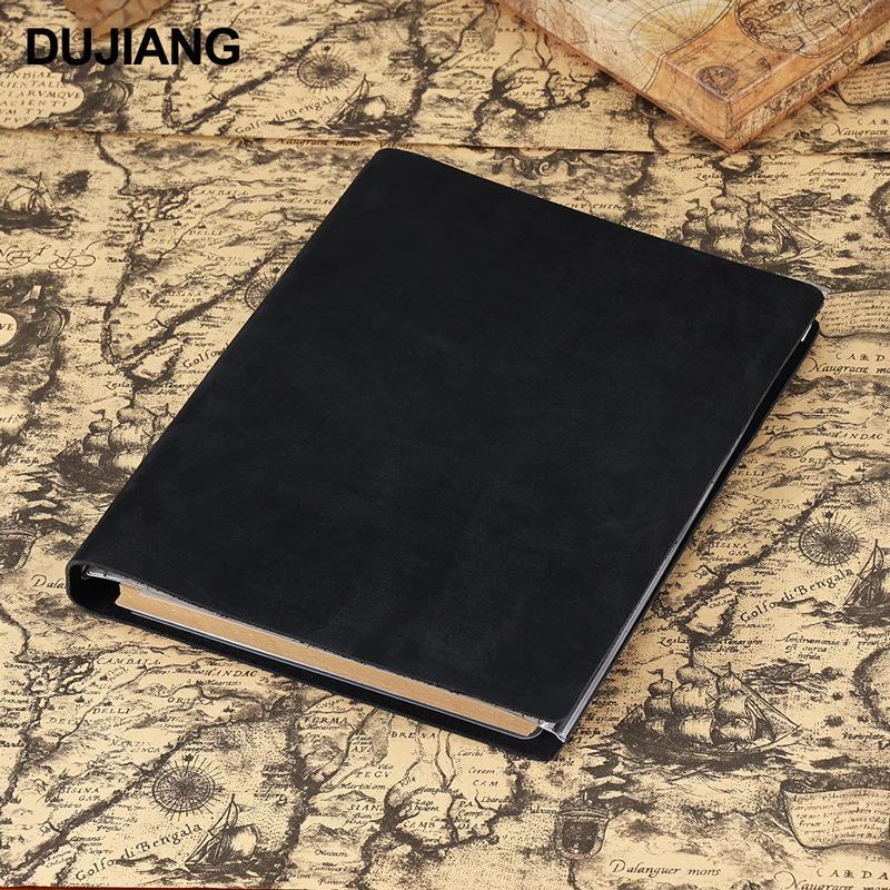 European Genuine Crazy Horse Cowhide Leather Notebook Vintage Simple Loose-Leaf Diary Classic A5A6 Organizer Portable B5 Size