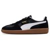 Palermo Fabric Cow Split Leather Casual Low-Top Sneakers Unisex Sneakers Black White 399341-06