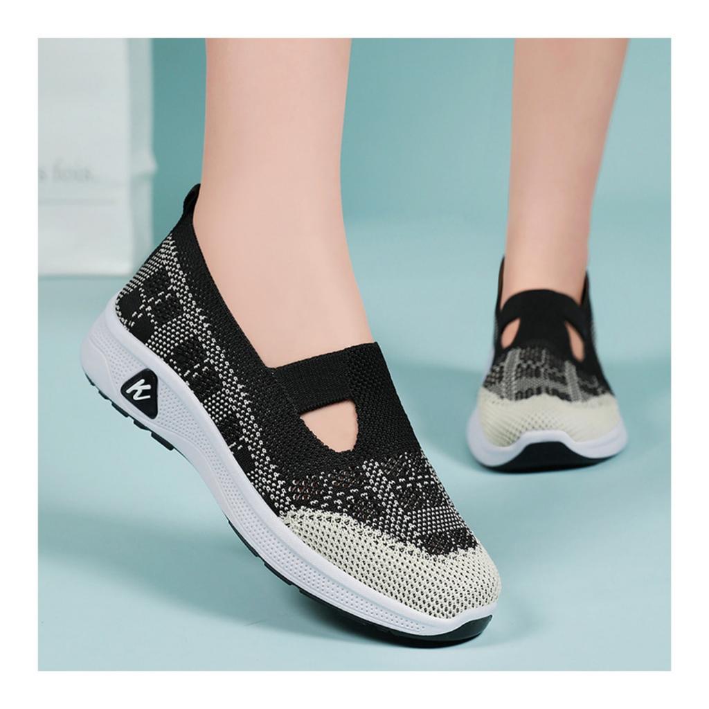 Женские летние новые дышащие и удобные туфли из ткани Single Shoe, туфли на одну ногу