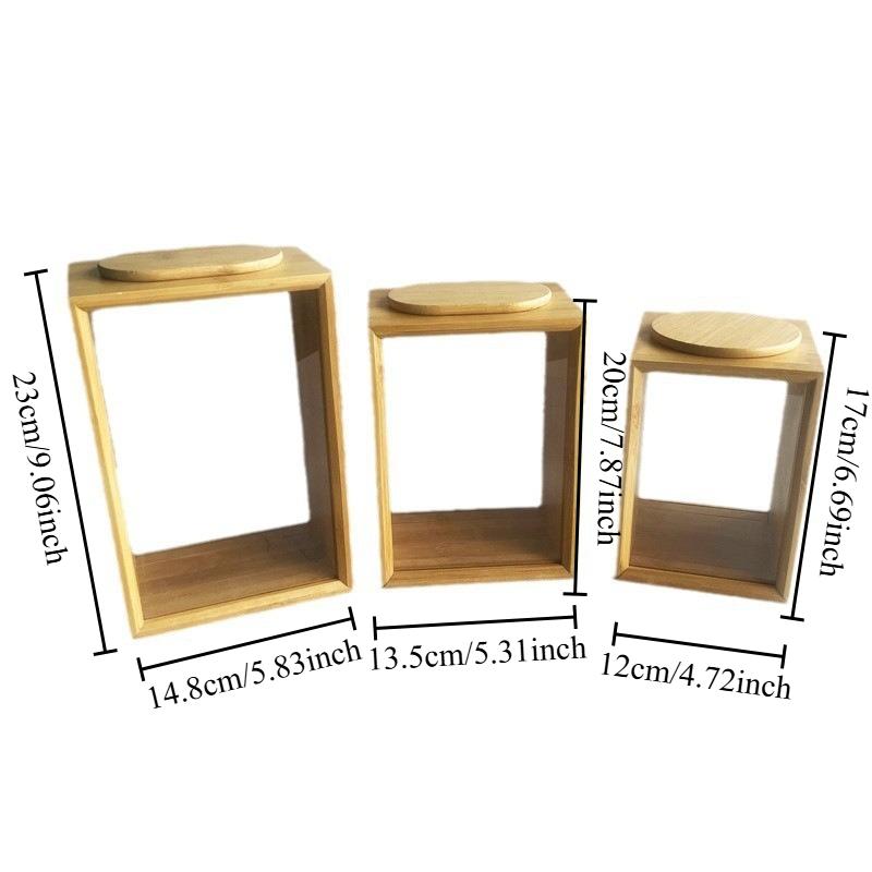 Большая Вместимость Чайная Банка Кофейня Бытовая Герметичный Контейнер для Хранения Закусок и Орехов Универсальное Хранение Бамбуковая Банка