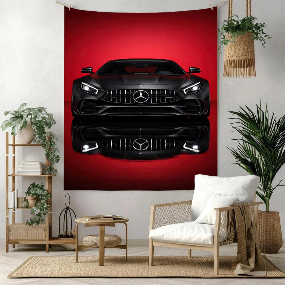 Mercedesbenz1 Wall Decor Tapestry Art For Pet Memorial Birthdaywedding Party Backdrop Family Gift