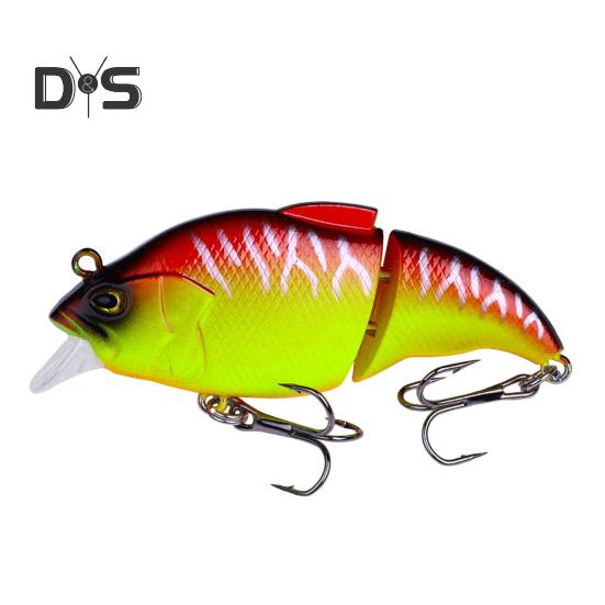 7,5 см/12 г многосоставная рыболовная приманка VIB с крючками, реалистичная двухсекционная жесткая искусственная приманка для пресноводной и соленой рыбалки