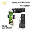 Hd Portable Scope 16x52 Dual Focus Monocular Telescope Hunting Spotting Handheld Binoculars 66m/8000m For Tourism Fishing